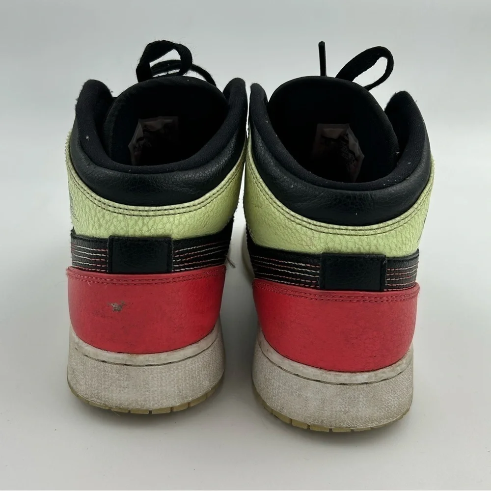 Nike Glow In The Dark Air Jordan 1 Mid With Multi-Stitched Swooshes